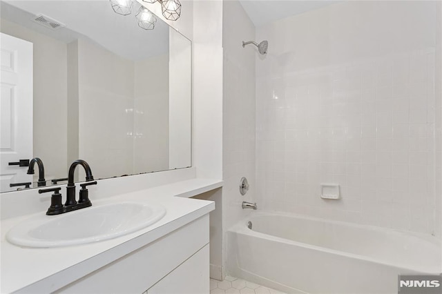 52 Straton Ct Unit 1006, Sayreville, NJ 08859 - full bath with bathing tub / shower combination, vanity, and tile patterned floors