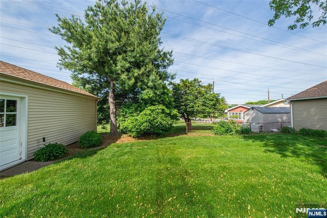 view of grassy yard