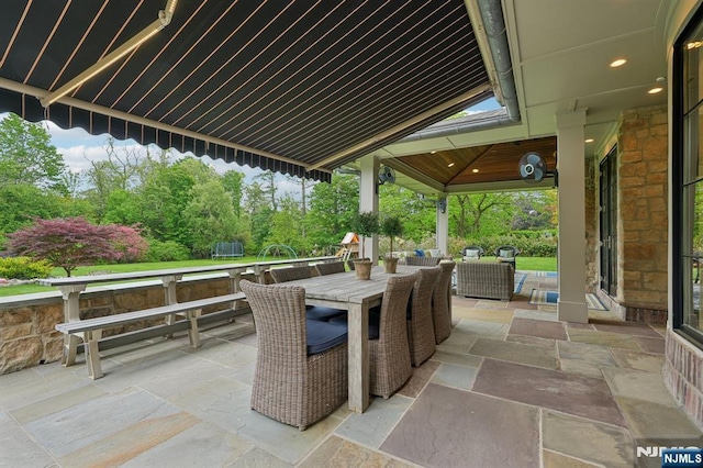 view of patio / terrace featuring outdoor dining area