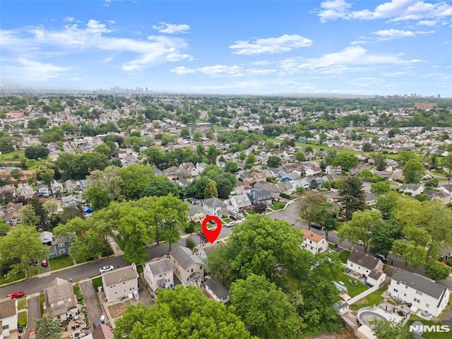 aerial view of residential area