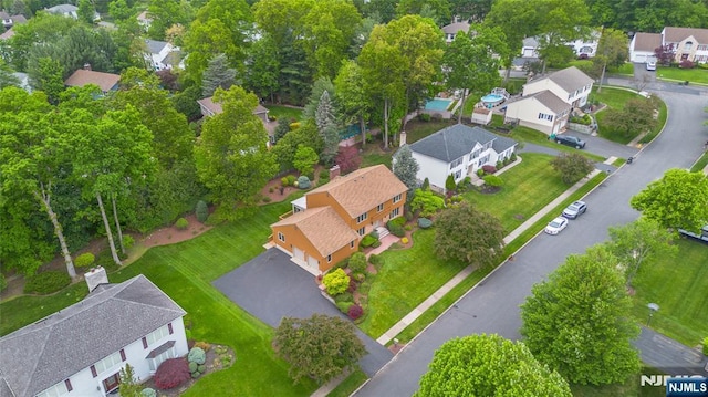 aerial view of residential area
