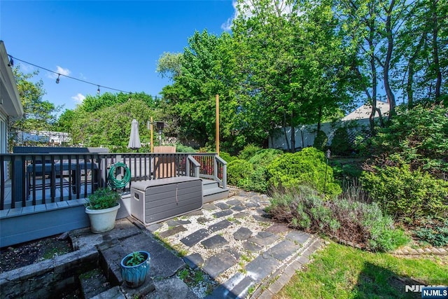 view of patio / terrace with a deck