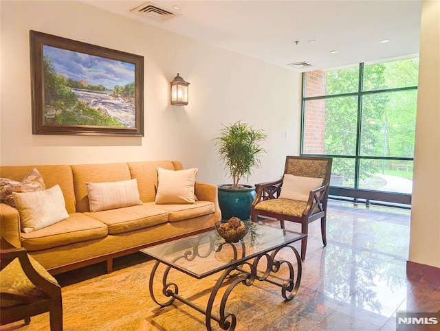 300 Main St Unit 216, Little Falls, NJ 07424 - living room with a wall of windows
