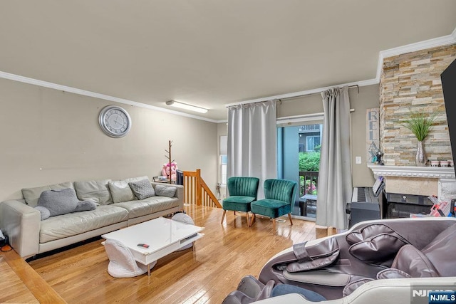 548 Windsor Dr Unit 548, Palisades Park, NJ 07650 - living room with crown molding and wood finished floors