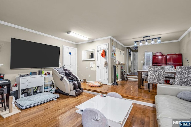 548 Windsor Dr Unit 548, Palisades Park, NJ 07650 - living area with wood finished floors and ornamental molding