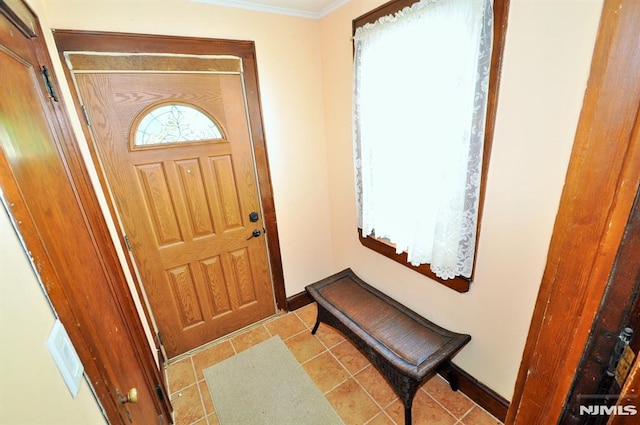 79 Arthur St, Ridgefield Park, NJ 07660 - foyer with crown molding and baseboards