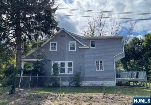 247 Ramapo Valley Rd, Oakland, NJ 07436 - view of home's exterior featuring fence and a wooden deck