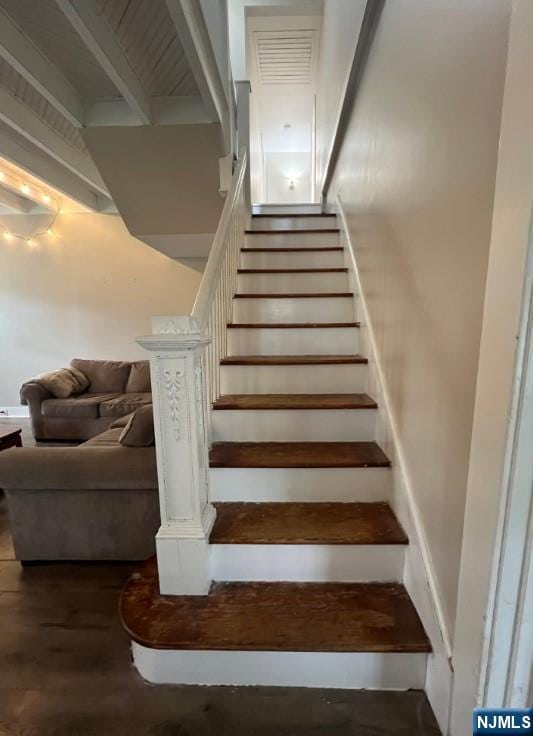247 Ramapo Valley Rd, Oakland, NJ 07436 - stairway featuring wood finished floors