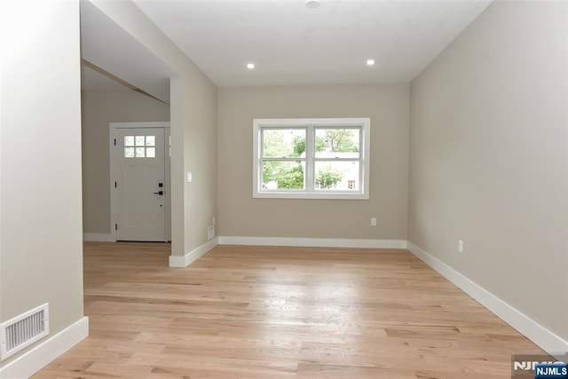 14 Charles Ter, Waldwick, NJ 07463 - entrance foyer featuring baseboards, light wood finished floors, and recessed lighting