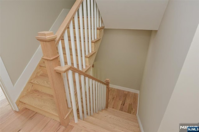14 Charles Ter, Waldwick, NJ 07463 - stairway featuring baseboards and wood finished floors