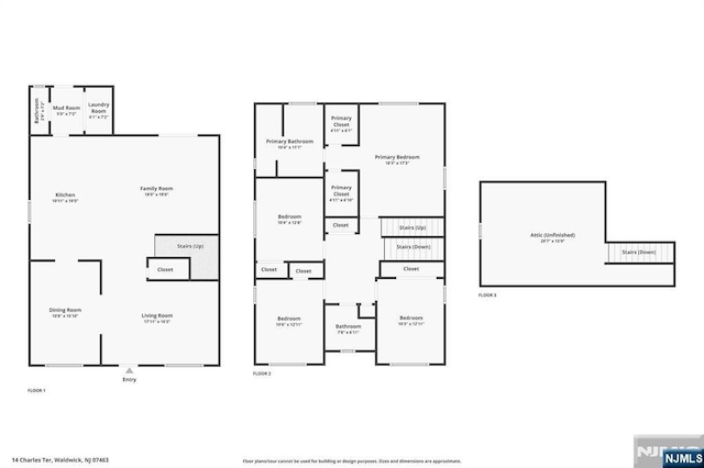 14 Charles Ter, Waldwick, NJ 07463 - floor plan / room layout