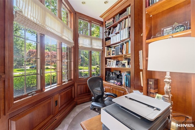 14 Stewart Ct, Old Tappan, NJ 07675 - office space with healthy amount of natural light, built in features, and light carpet