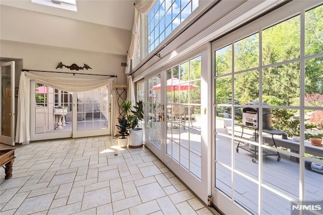 14 Stewart Ct, Old Tappan, NJ 07675 - unfurnished sunroom with french doors