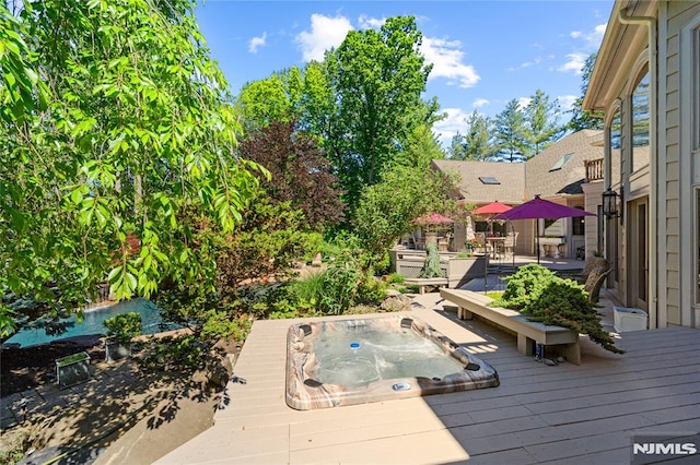 14 Stewart Ct, Old Tappan, NJ 07675 - view of wooden deck