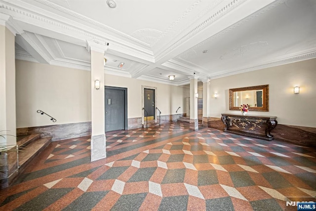 1055 Boulevard Blvd Unit D3, Weehawken, NJ 07086 - below grade area featuring ornamental molding