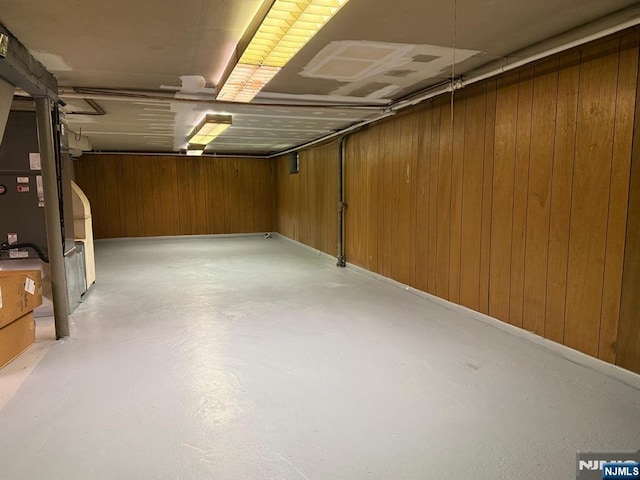 384 Audubon Rd, Englewood, NJ 07631 - below grade area with wooden walls