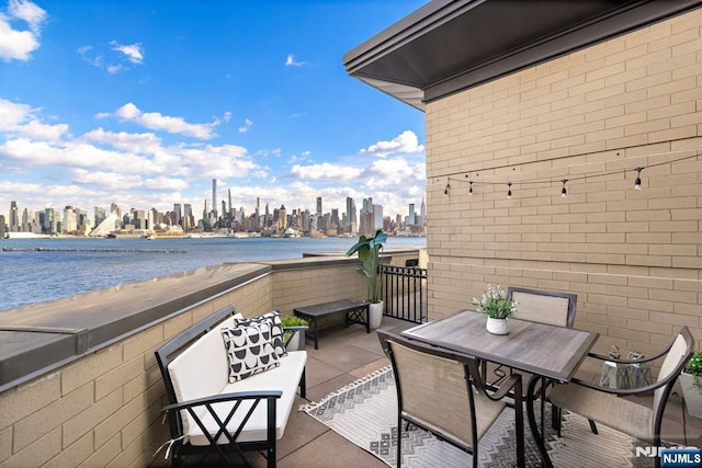 1 Oxford Lndg Unit 1, Weehawken, NJ 07086 - balcony with a view of skyline and a water view