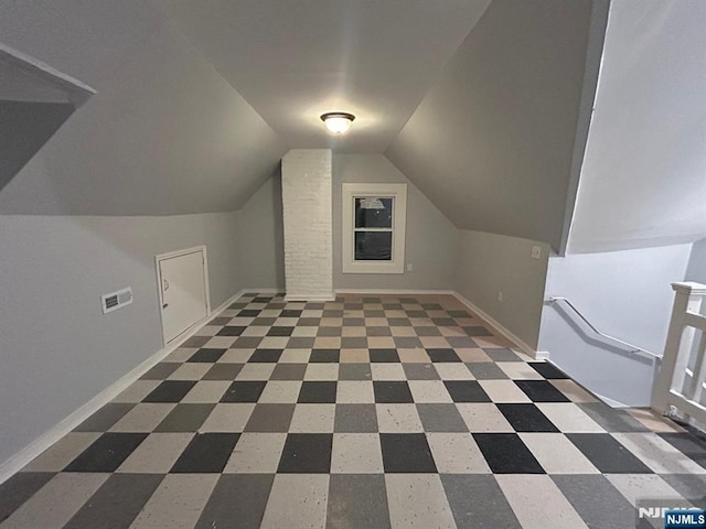 257 New St, Orange, NJ 07050 - bonus room featuring vaulted ceiling and baseboards