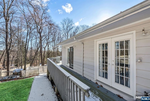 32 Brookside Dr, Upper Saddle River, NJ 07458 - view of property exterior featuring french doors