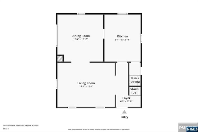 501 Collins Ave, Hasbrouck Heights, NJ 07604 - view of room layout