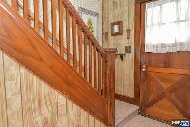 501 Collins Ave, Hasbrouck Heights, NJ 07604 - staircase with carpet