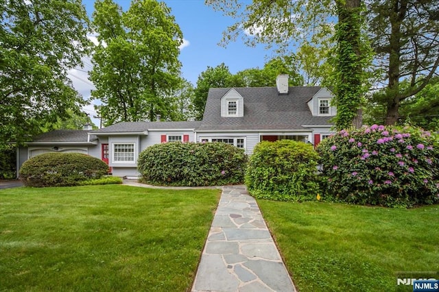 35 Mccosh Rd, Clifton, NJ 07043 - cape cod-style house featuring a chimney and a front lawn