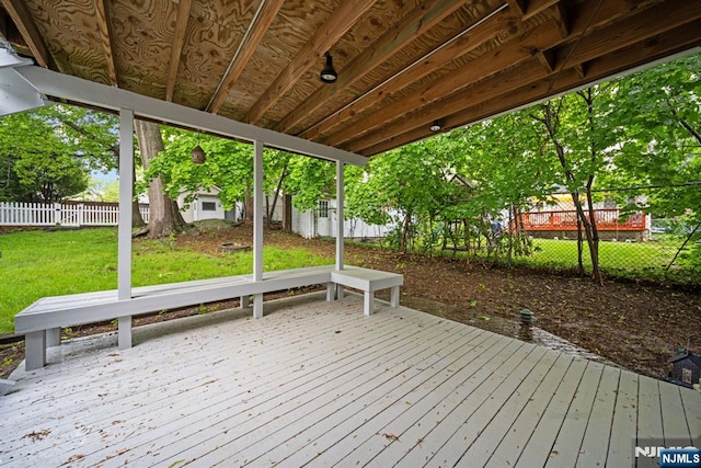 view of wooden terrace