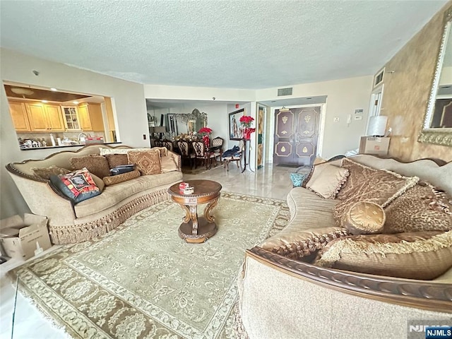 245 Prospect Ave Unit 5B, Hackensack, NJ 07601 - living room with a textured ceiling