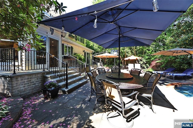 155 W Clinton Ave, Tenafly, NJ 07670 - view of patio / terrace featuring outdoor dining area