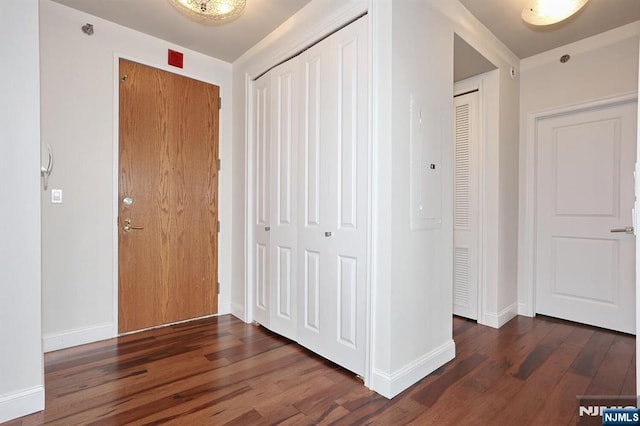 100 Carlyle Dr Unit 10Ds, Cliffside Park, NJ 07010 - entryway with wood finished floors, baseboards, and electric panel