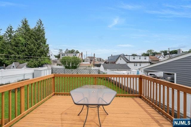 36 Bogert St, Totowa, NJ 07512 - deck with a fenced backyard and a residential view