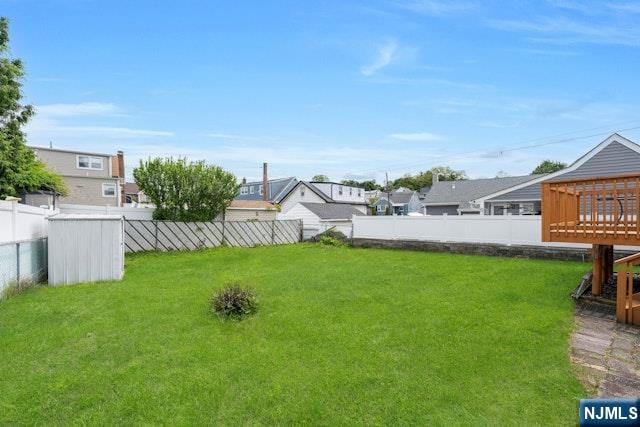 36 Bogert St, Totowa, NJ 07512 - view of yard with a wooden deck