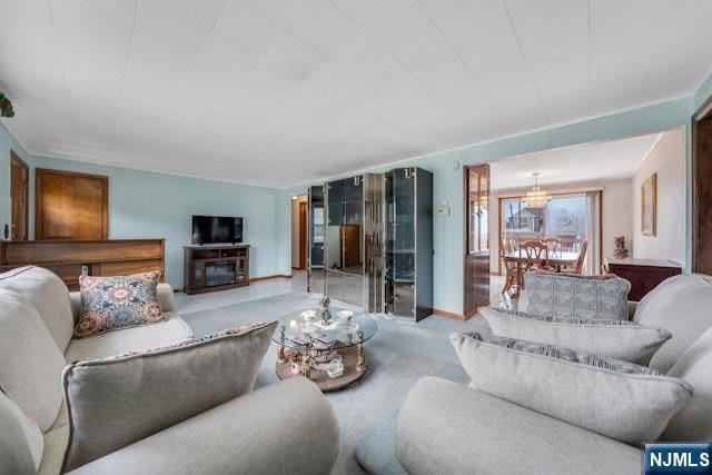 36 Bogert St, Totowa, NJ 07512 - carpeted living room with baseboards