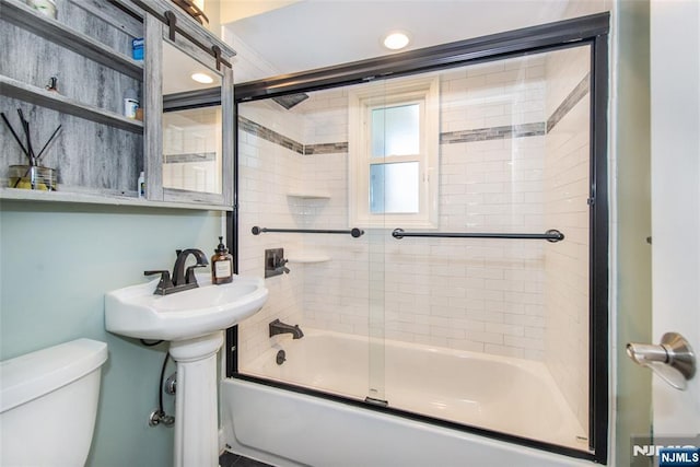 79 Palsa Ave, Elmwood Park, NJ 07407 - full bathroom featuring toilet and enclosed tub / shower combo