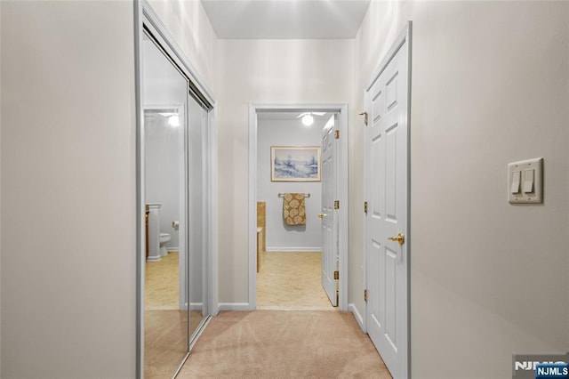 49 Quarry Dr, Woodland Park, NJ 07424 - corridor featuring light carpet and baseboards