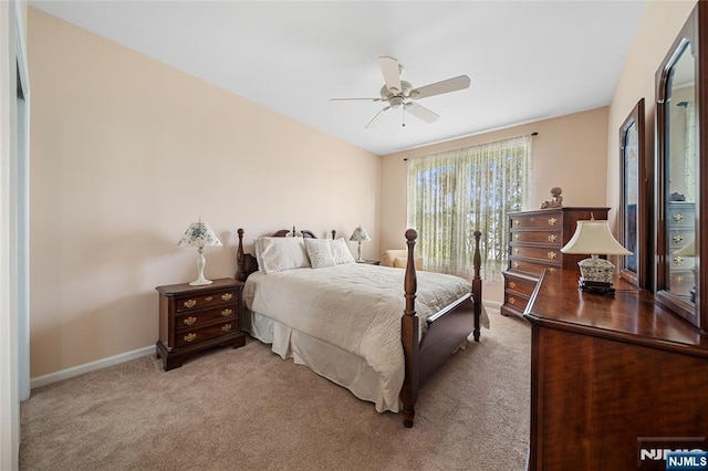 49 Quarry Dr, Woodland Park, NJ 07424 - bedroom with carpet floors, baseboards, and a ceiling fan