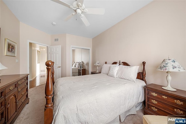 49 Quarry Dr, Woodland Park, NJ 07424 - bedroom with a closet and a ceiling fan