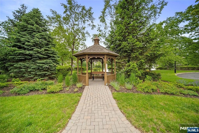 49 Quarry Dr, Woodland Park, NJ 07424 - view of community with a gazebo and a yard