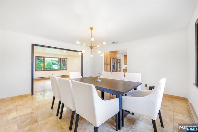 47 Venna Ave, North Haledon, NJ 07508 - dining space featuring a chandelier