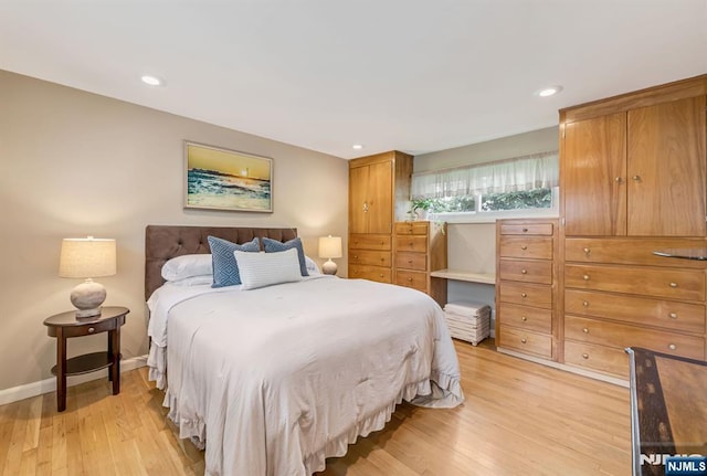 247 Wayne Ave, River Edge, NJ 07661 - bedroom featuring light wood-type flooring, recessed lighting, and baseboards