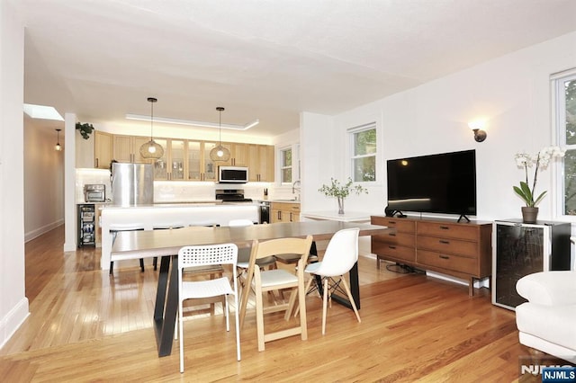 427 Stockton Pl Unit 2, Englewood, NJ 07631 - dining space featuring light wood finished floors and baseboards