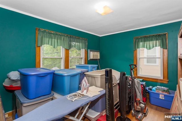 21 Spruce Ave, Ridgefield Park, NJ 07660 - storage area with a wall mounted air conditioner
