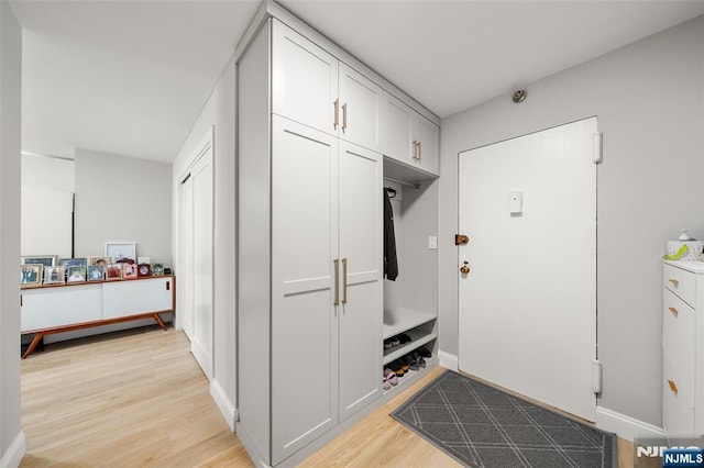 2180 Center 4B, Fort Lee, NJ 07024 - mudroom with light wood-style flooring and baseboards