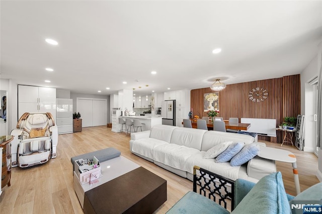 2180 Center 4B, Fort Lee, NJ 07024 - living area featuring recessed lighting and light wood-type flooring