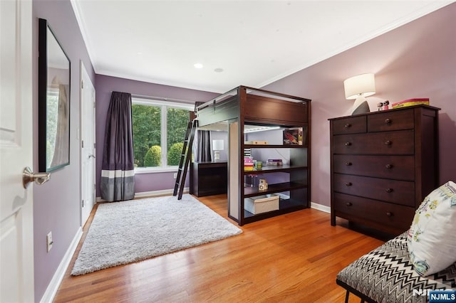15 Fred St, Old Tappan, NJ 07675 - bedroom featuring baseboards, crown molding, and light wood-style floors