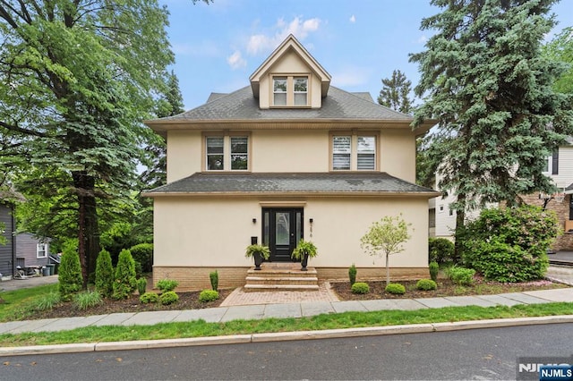 296 Highfield Ln, Nutley, NJ 07110 - traditional style home with stucco siding and a shingled roof