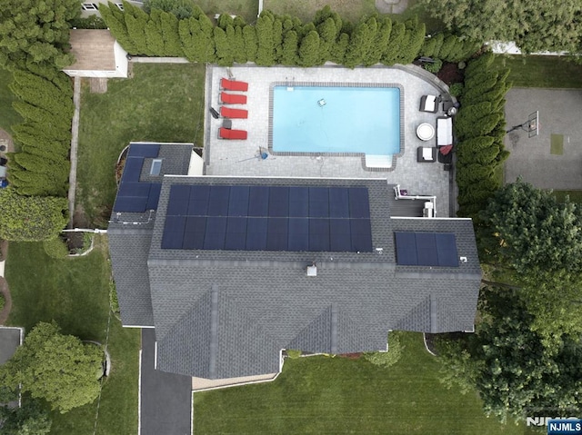 248 Camden St, Oradell, NJ 07649 - aerial view of property and surrounding area with a pool area