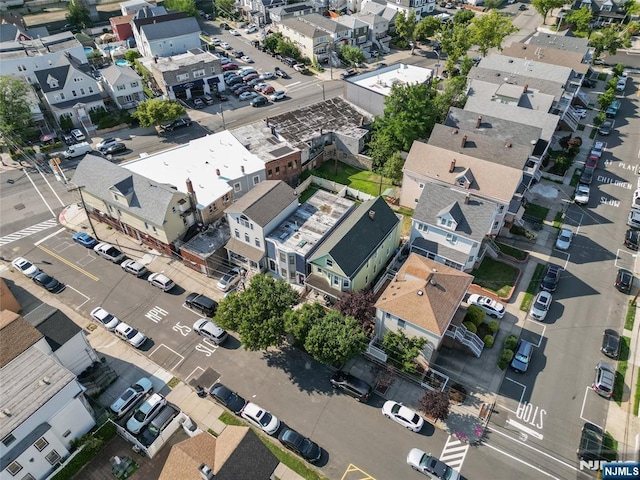 133 4th St, Bayonne, NJ 07002 - aerial view of property and surrounding area with nearby suburban area