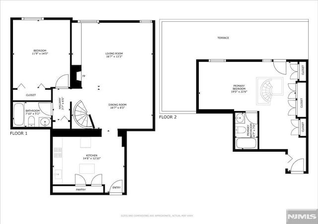 167 Wayne St Unit 407, Jersey City, NJ 07302 - home floor plan