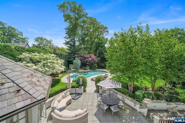 76 Wildwood Rd, Ridgewood, NJ 07450 - view of patio featuring an outdoor pool